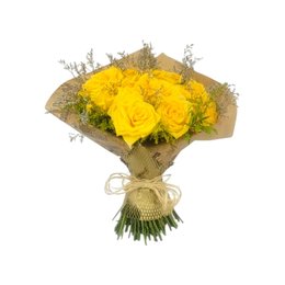 Imagem de Buquê de Rosas Amarelas com 12 Rosas Amarelas