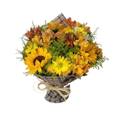 Buquê de Girassol e Flores do Campo