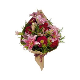 Imagem de Buquê Sofisticado Lírios e Rosas Importadas!