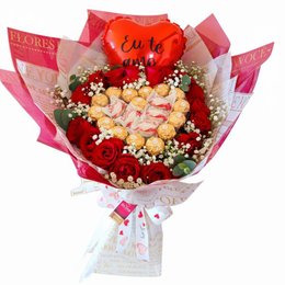Imagem de Buquê Rosas com Chocolates I Love You