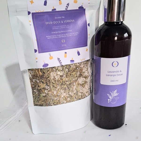 Kit Equilíbrio e Leveza Escalda Pés + Spray Relaxante 