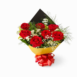Imagem de Buquê de Rosas Vermelhas Elegante