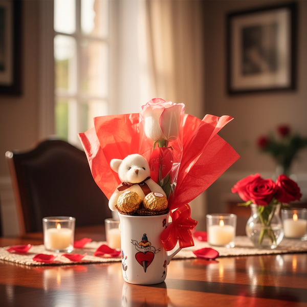 Bouquet na Caneca Love