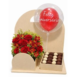 Imagem de Kit Celebraçao  Vermelho  Feliz Aniversario