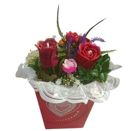 Imagem de Buquê de Sensações: Arranjo de Velas Artesanais Heart 