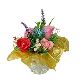 Imagem de Vela Aromática Rosas com Vaso