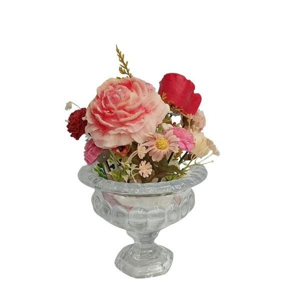 Vaso Amor e Rosas em Velas Aromaticas