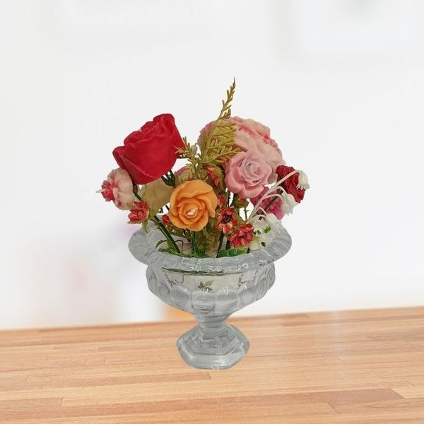 Vaso Amor e Rosas em Velas Aromaticas