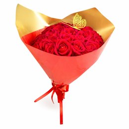 Imagem de Buquê de 30 Rosas Vermelhas Artificiais