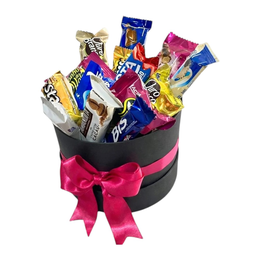 Imagem de Caixa Box Pequena Bombons Favoritos Lacta Laço Rosa