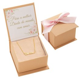 Imagem de Presente Pulseira Dinda Banhado A Ouro 18k com Caixa