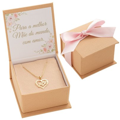Presente Colar Mãe Banhado A Ouro 18k com Caixa