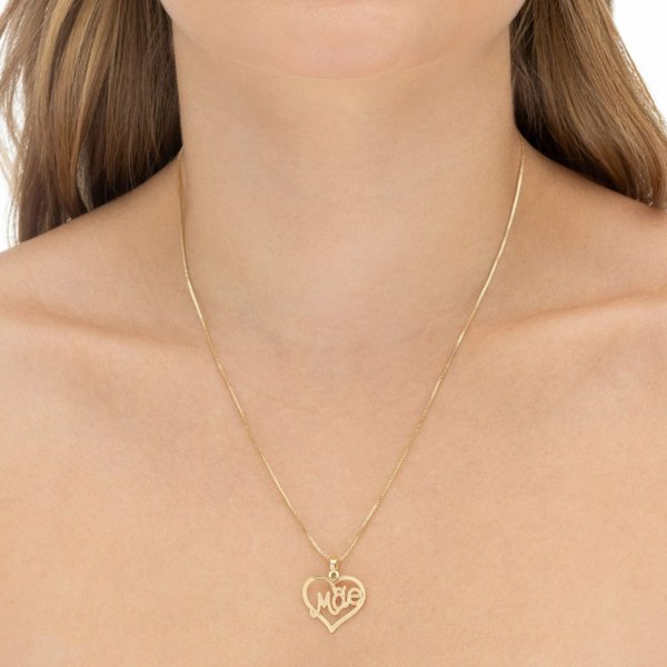 Presente Colar Mãe Banhado A Ouro 18k com Caixa