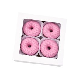 Imagem de Caixa com 4 Mini Cake Donuts Listrados 