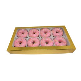 Imagem de Caixa com 8 Mini Cake Donuts com Granulado Colorido