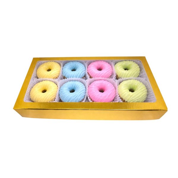 Caixa com 8 Mini Cake Donuts Candy Colors