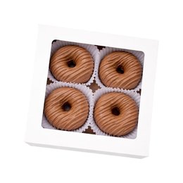 Imagem de Caixa com 4 Mini Cake Donuts Coberto Chocolate