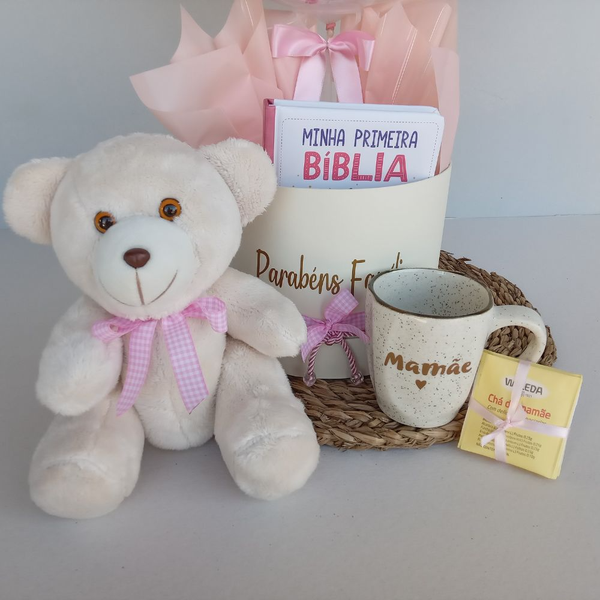 Box de Luxo Bem-Vinda ao Mundo + Caneca e Chá p/ Mamãe