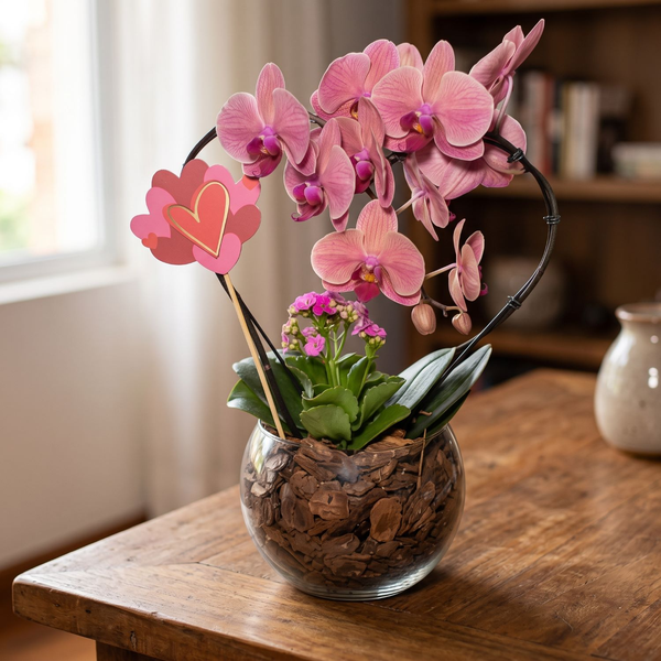 Orquidea Phalaenopiss Pêssego de Coração