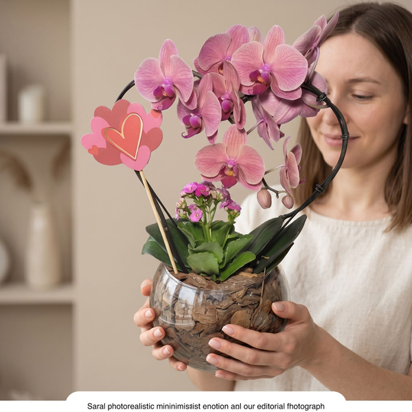 Orquidea Phalaenopiss Pêssego de Coração