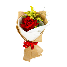 Imagem de Buquê de Uma Rosa Vermelha Nacional  