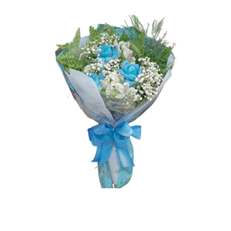 Imagem de Buquê de 3 Rosas Azuis 