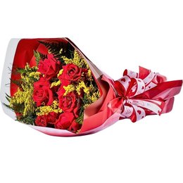Imagem de Buquê com 6 Rosas Vermelhas Nacionais  