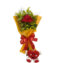 Imagem de Ramalhete de uma Rosa e Heart