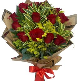 Imagem de Ramalhete Doze Rosas Vermelhas 