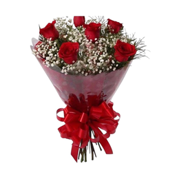 Imagem de Buque Tradicional com 6 Rosas Nacionais