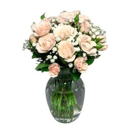 Imagem de Arranjo de Mini Rosa Champanhe 