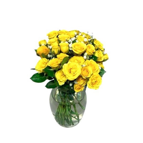 Arranjo de Mini Rosa Amarelo 