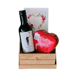 Imagem de Cesta Vinho e Chocolate Lindt 