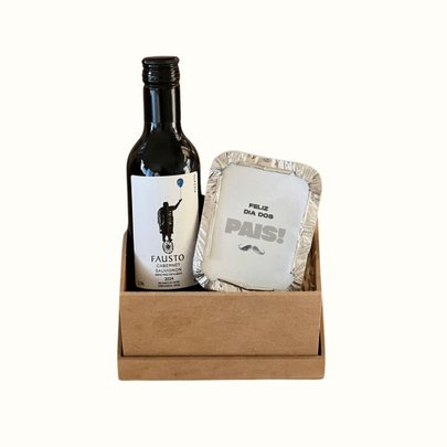 Kit Dia dos Pais com Vinho e Brownie