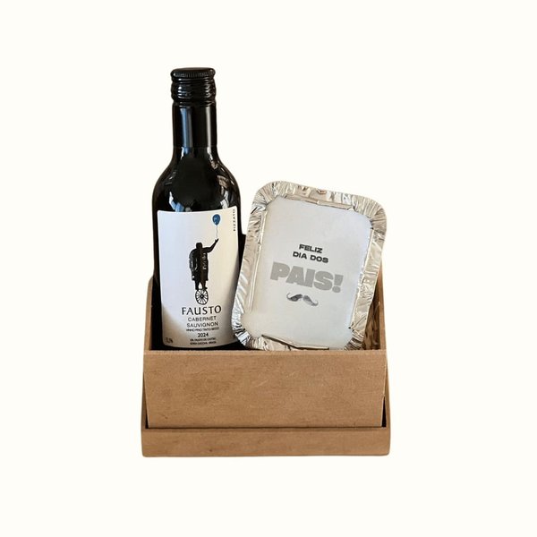 Kit Dia dos Pais com Vinho e Brownie