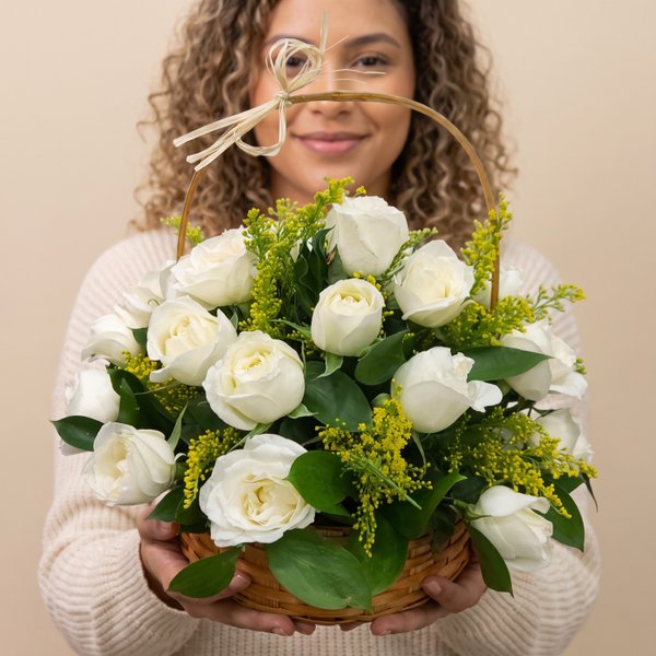 24 Rosa Brancas
