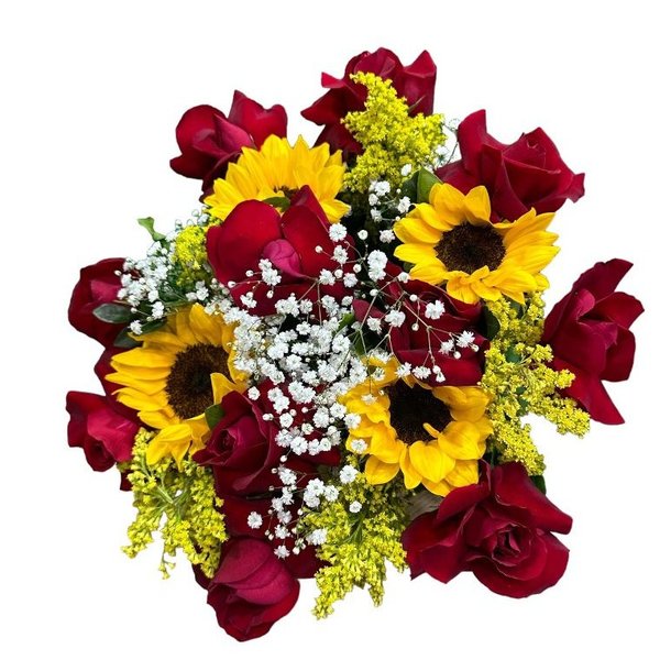 Buque em Girassol e Rosas 