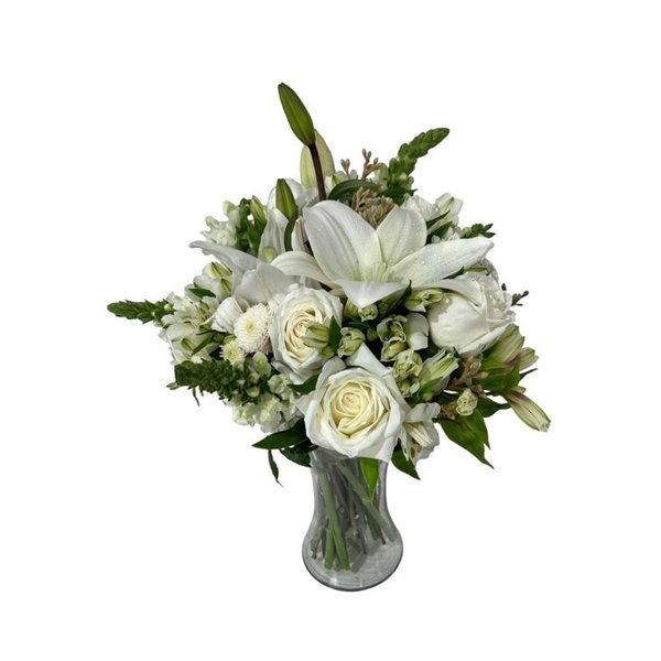 Vaso Flores White