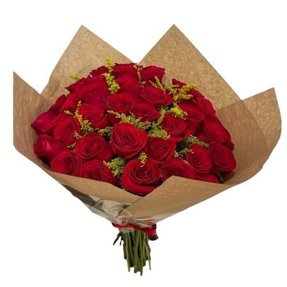 Mega Buquê de 50 Rosas Vermelhas com Tango
