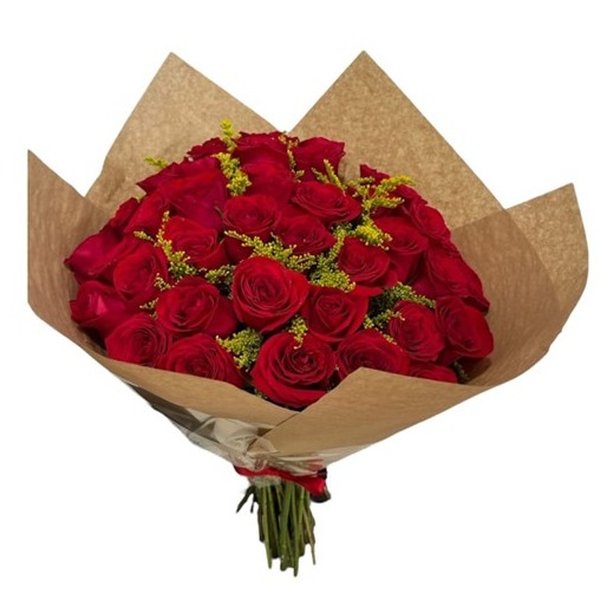 Mega Buquê de 50 Rosas Vermelhas com Tango