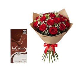 Imagem de Buquê Luxo Itália com Barra La Creme Duo Intense