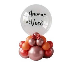 Imagem de Balão Personalizado Amo Você Vermelho