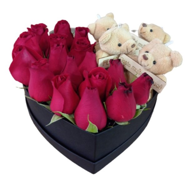Box Coração Urso