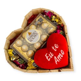 Imagem de Coração de Bombons e Pelúcia Feliz Ferrero Rocher