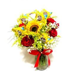 Imagem de Girassóis e chocolates