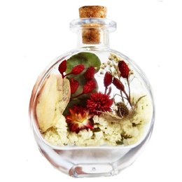 Imagem de Jardim no Vidro Floral Vermelho 