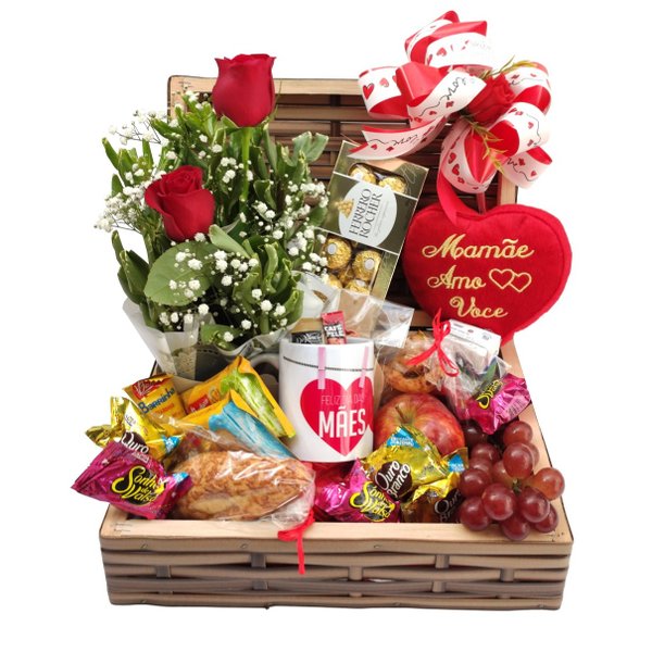 Baú Bom Dia Mãe Com Rosas