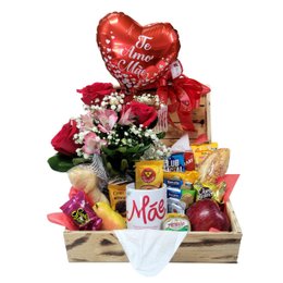 Imagem de Baú Café Mãe Sensacional Com Rosas