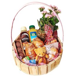 Imagem de Cesta de Café da Manhã com Flor