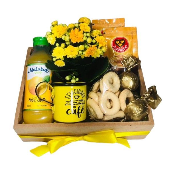 Café Alegria com Flores e Chocolates